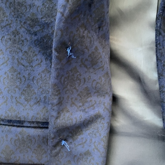 Lauren Ralph Lauren Blue Velvet Blazer - Picture 9 of 15